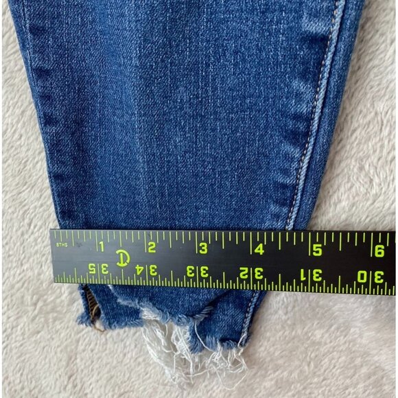 American Eagle Womens Jeans 4 Short Distressed High Rise Skinny Jeggings Blue - Picture 4 of 16